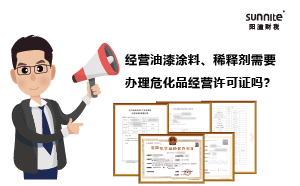經營油漆涂料、稀釋劑需要辦理?；方洜I許可證嗎？